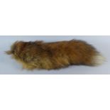 A Hunting Trophy Fox Brush with Hanging Hook, 33cm Long