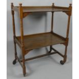 An Edwardian Two Tier Galleried Trolley, 60cm Wide