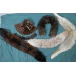 A Collection of Four Vintage Fur Stoles