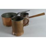 Three 19th Century Copper Items to Include Kettle, Tankard and Measuring Scoop