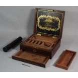 A Late Victorian Mahogany Artists Paint Box with Fitted Interior, Removable Tray and Secret Base