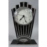 A Reproduction Art Deco Style Mantle Clock, Battery Movement, 18cm high