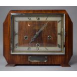 An Art Deco Walnut Presentation Westminster Chime Mantle Clock, Whitehorse Inn 1938. 29cm wide