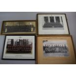 A Collection of Four Vintage and Modern Military Framed Photographs