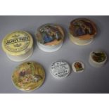 A Small Collection of 19th Century and Later Lidded Pots and Pot Lids to Feature Prattware