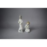 Two Nao Figures of Children, The Tallest 26cm