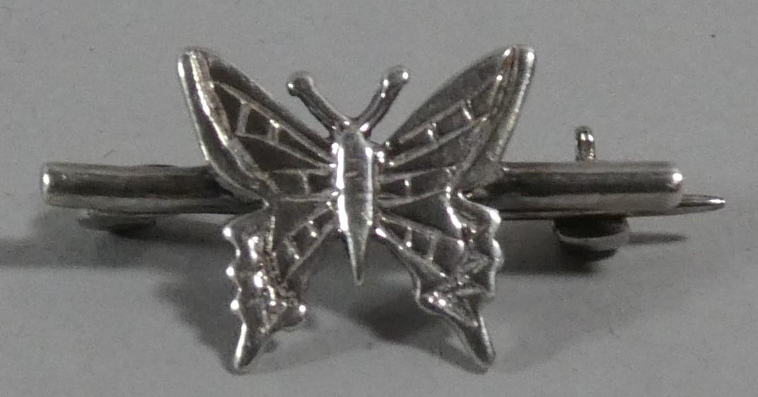 A Small Silver Novelty Brooch in the Form of a Butterfly