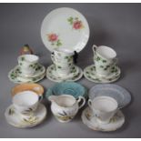 A Colclough Ivy Leaf Tea set, Royal Albert Gossamer Saucers and Side Plates etc