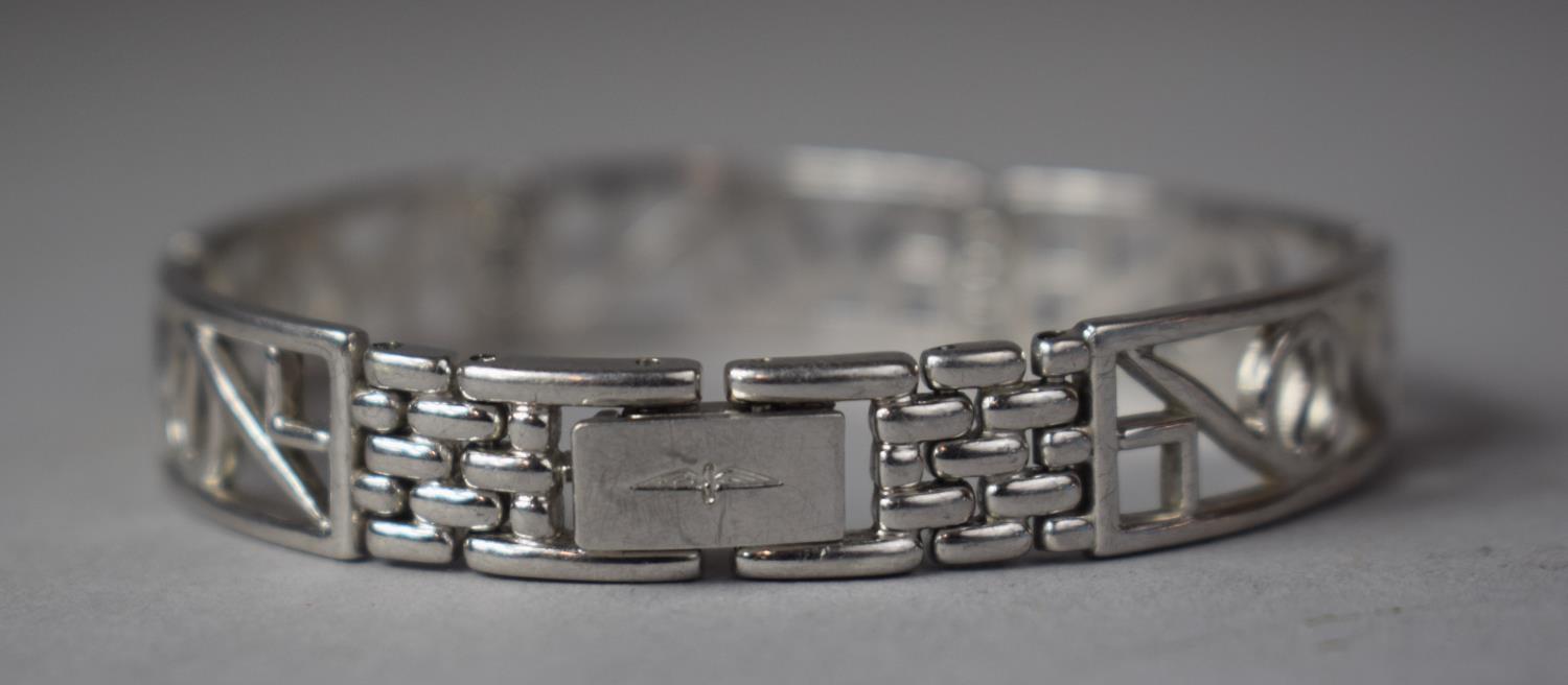 A Rene Macintosh Style Silver Bracelet with Spread Eagle To Clasp - Image 2 of 2