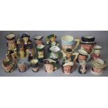 A Large Collection of Toby Jugs to Include Royal Doulton Examples Such as Winston Churchill,