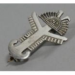 A Small Silver Novelty Brooch in the Form of Aztec Figure