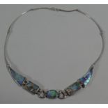 A Silver and Abalone Necklace