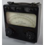 A Vintage GPO Volts and Amperes Meter, 18cm Wide