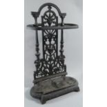 A Reproduction Cast Iron Stick Stand, 51.5cm High