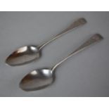 A Near Pair of Georgian Coffee Spoons Monogrammed H  T to Terminal, London Bateman P, A and W 1800