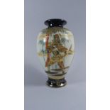 An Oriental Satsuma Style Vase Decorated with Samurai Warrior, 21.5cm High