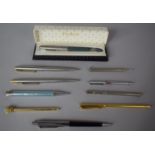A Collection of Eleven Various Ball Point Pens, Propelling Pencils (Parker AF)