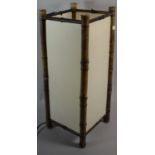 A Modern Oriental Bamboo Style Table Lamp, 50cm high