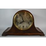A Enfield Oak Cased Westminster Chime Mantle Clock with Pendulum, 39cm wide