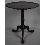 A 19th Century Mahogany Circular Pie Crust Snap Top Tripod Table on Claw and Ball Feet, 60cm