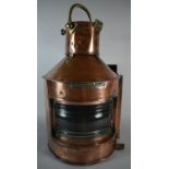 A Late 19th/Early 20th Century Copper Starboard Bow Ships Lantern by Alderson and Gyde,
