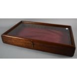 A Vintage Mahogany Rectangular Table Top Bijouterie Cabinet, 49cm wide