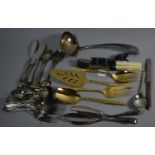 A Collection of Various Cutlery to Include Large Silver Plated Ladle