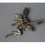 A Silver Brooch in the Form of an Art Nouveau Fairy, 6cm High