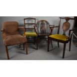Four Various Chairs to Include Ercol Fleur De Lys Armchair