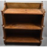 An Edwardian Three Shelf Open Wall Hanging Unit, 53cm Wide