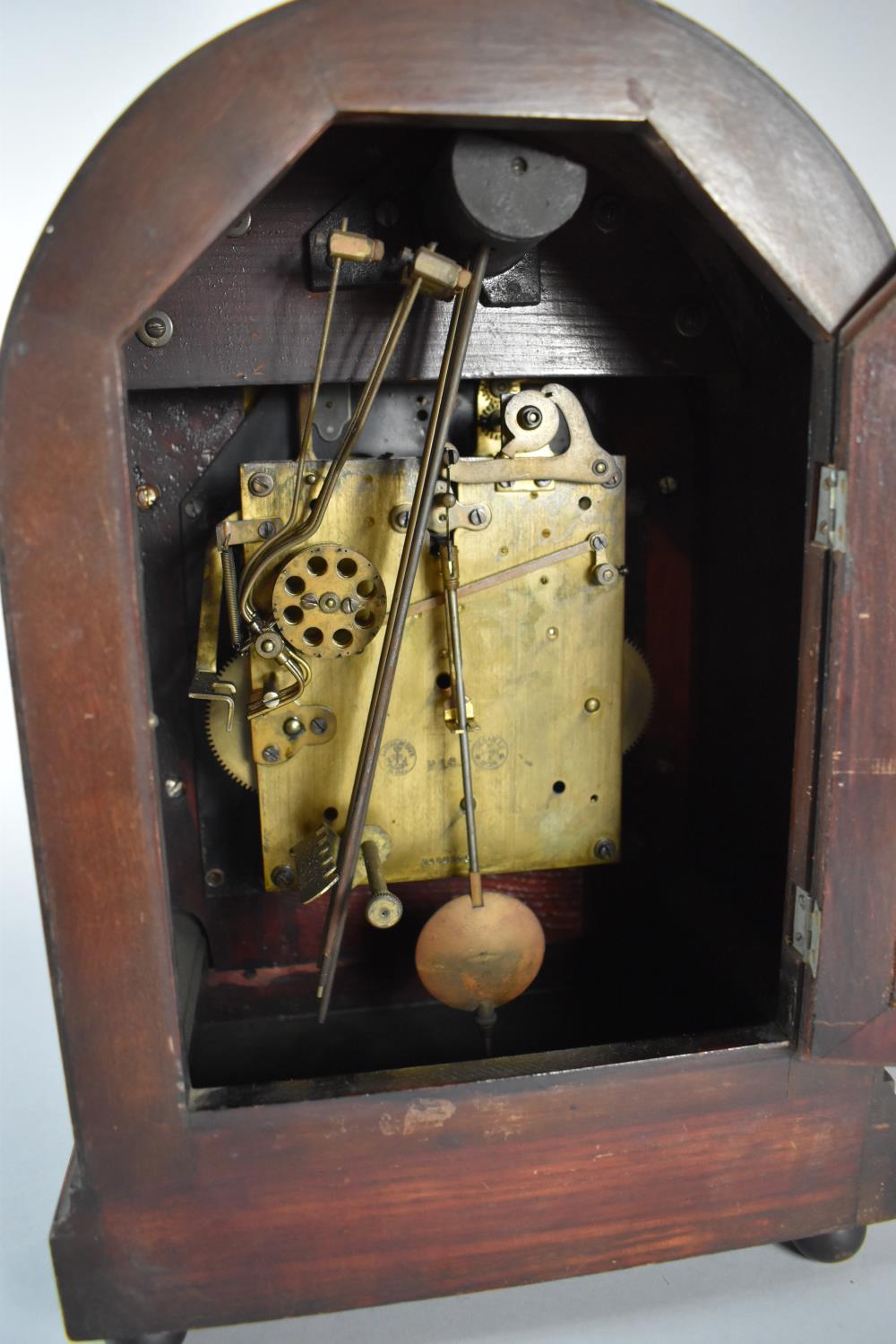 An Edwardian Mahogany Eight day Striking on the Quarter Westminster Chime Bracket Clock by Gustav - Image 2 of 3