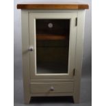 A Modern Cream Painted Music Cabinet with Base Drawer, 64cm Wide