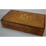 An Edwardian Inlaid Jewellery Box with Slightly Domed Hinged Lid, 17cm Wide