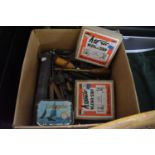 A Box of Various Vintage Tools etc