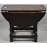 A Small Oak Drop Leaf Occasional Table, 57.5cm Wide and 47.5cm high