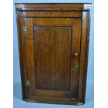 A 19th Century Oak Corner Cabinet with Panelled Door, 73cm wide