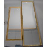 Two Gilt Framed Dressing Mirrors, The Tallest 190cm High