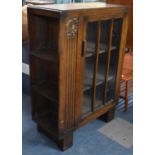 An Edwardian Oak Glazed Bookcase, 69cm Wide