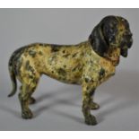 A Cold Painted Bronze Study of a Coon Hunting Dog by Bergmann Marked Geschultz, 9cm Long