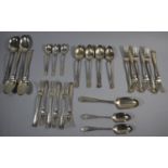 A Collection of Danish Silver Flatware by Christian Heise and F Paulsen with Three Towers Silver