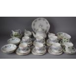 A Collection of Teawares to include Royal Albert Memory Lane Teapot, Royal Worcester Herbs Jug,