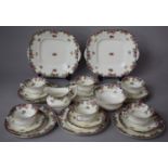 An Aynsley Floral Pattern Tea Set to comprise Six Cups, Six Saucers, Six Side Plates, Two Cake