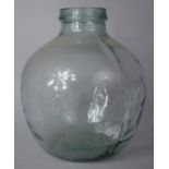 A Moulded Glass Carboy, 34cm High
