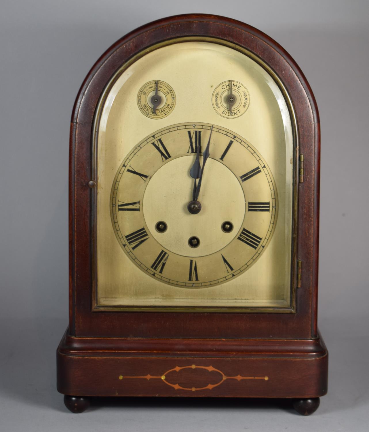 An Edwardian Mahogany Eight day Striking on the Quarter Westminster Chime Bracket Clock by Gustav