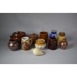 A Collection of Stonewares to include Glazed Examples, Jugs, Lidded Examples, Salt Glazed Jug,