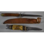 Two Vintage Bone Handled Hunting Knives both by William Rodgers