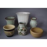 A Collection of Denby and Other Stonewares to include Colledge Denby Vase, Two Sweetpea Examples (