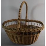 A Vintage Wicker Shopping Basket, 40cm Wide