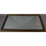 A Gilt Framed Wall Mirror with Bevelled Glass, 35cm Wide