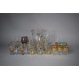 A Collection of Mid to Late 20th Century Glassware comprising Duck Pattern Lemonade Set, Pheasant